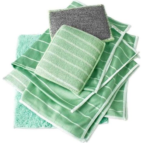 Set di 6 panni in microfibra di bambù per finestre, specchi, piastrelle, carrozzeria auto, pulizia di vetri e bagno. (1/3)