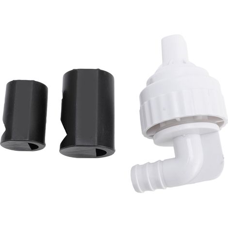 Juego de salida de agua para acuario con válvula antirretorno, fabricado en plástico blanco – 13,8/20/25 mm (1/5)