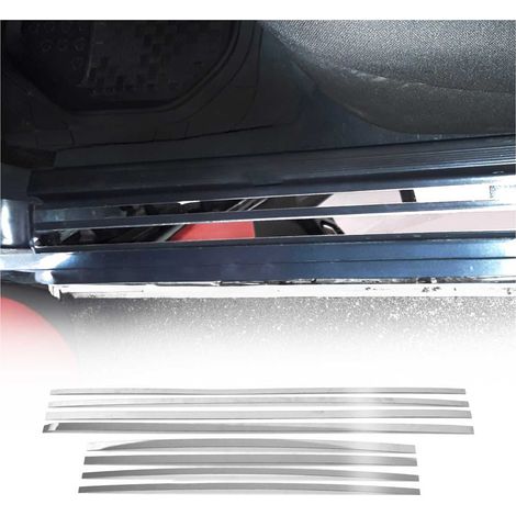 Couverture de Seuil de porte pour Mercedes Classe E W210 1995-2003 chromé 8 Pcs (1/5)