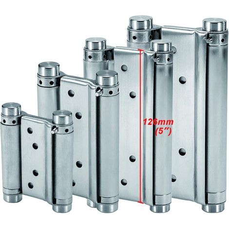Hochleistungsfähige, doppeltwirkende, selbstladende Drehtürbänder aus Edelstahl, 7,6 cm Freegate-Scharnier für Thekentüren Tragfähigkeit (2 Stück): 102 mm (4 Zoll). – Crezuo