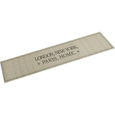 Tapis de cuisine lavable moelleux flexible antidérapant 300 x 60 cm en velours bleu (1/5)