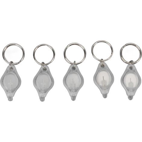 Mini LED Keychain Flashlight, Portable, for Jewelry Detection, White Light, 5 Pieces (1/5)