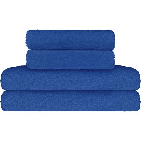 Set Asciugamani Bagno 100% Cotone Super Assorbenti Telo Doccia Spugna Professionali Salvietta Lavetta Viso Asciugamano Salviette Teli Asciugamano Ospite Qualità Hotel Lavette 2 teli doccia+2 asciugama