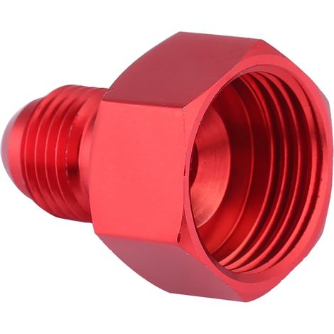 Reduzierstück aus Aluminium mit Bördelanschluss, AN10-Innengewinde auf AN6-Außengewinde, Kraftstoff-/Ölschlauchadapter, rot (1/5)