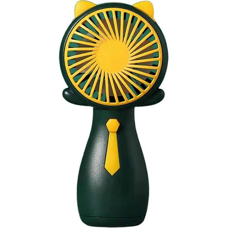 Ventilateur de poche en forme de chat de dessin animé, ventilateur personnel rafraîchissant, un cadeau idéal pour les amis, la famille et les enfants. (1/5)
