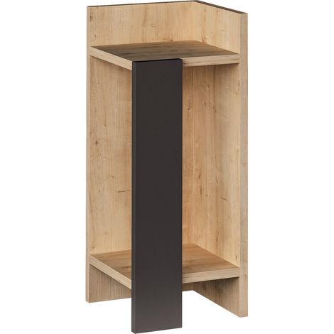 Table de chevet en bois "Elos Right" - 25 x 27 x 60 cm - Beige