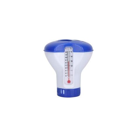 Diffuseur flottant automatique Sunnyushine avec thermomètre, 12,7 cm (5 pouces), pompe applicatrice automatique pour la désinfection des piscines extérieures. (1/4)