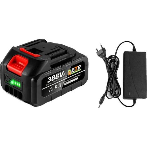 Batterie Lithium-Ion, Haute Capacité, Multi-Compatible, 1-388VF-1 Chargeur UE (1/2)