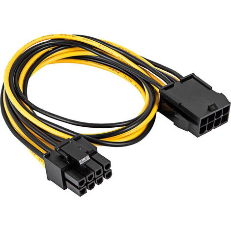 Cable adaptador PCI-E de 8 pines / PCI-E de 6+2 pines Akyga (1/3)