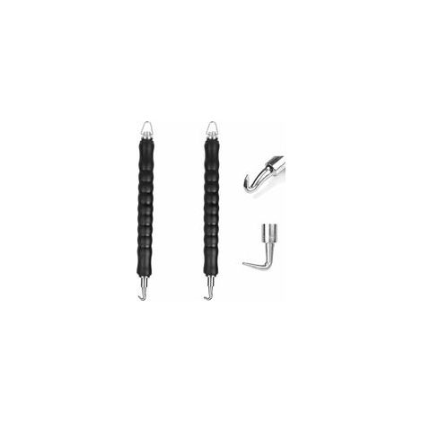 2PCS Torsadeuse de Torsion de Fil, Lieur Automatique Fil Fer pour Barre d'armatureen, Twister Crochet Droits et Torsadeuse de Fil Courbes Outils (1/4)