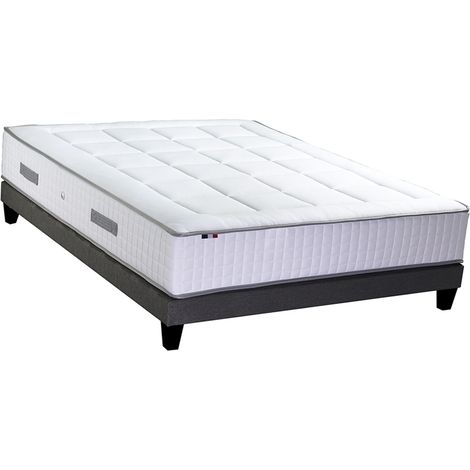 Ensemble matelas Ressorts 7 zones H28cm + sommier PALACIO FABRICATION FRANCAISE 140 x 190 cm (1/5)