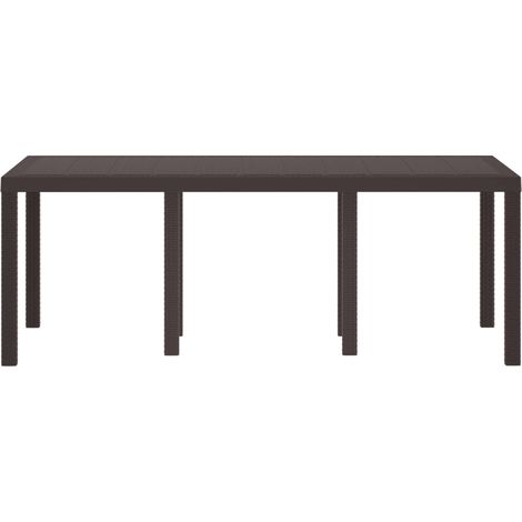 Maison Exclusive - Gartentisch Braun 200 x 100 x 73 cm Poly-Ratta