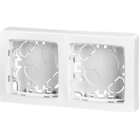 Cadre saillie 2 postes Appareillage saillie blanc