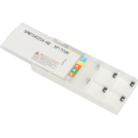 10 plaquettes carbure CNC/boîte, porte-fraises carbure indexables revêtus, outils de coupe pour tours à métaux SPMT040204-HD (1/5)