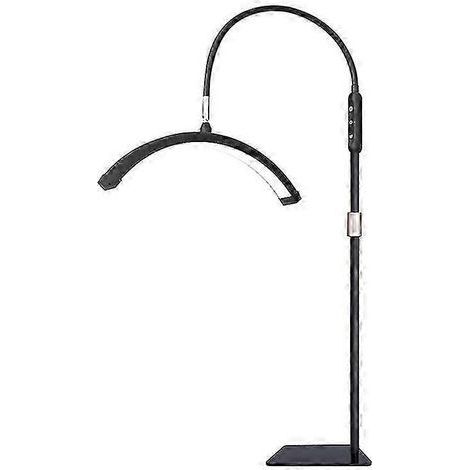 Lampe de beauté LED demi-lune 71 cm (28 pouces) à intensité variable et température de couleur réglable, idéale pour les extensions de cils et les tatouages. Prise européenne. (1/5)