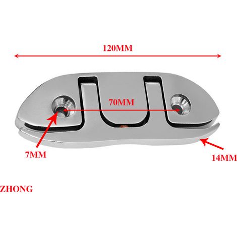 4.5-inch cable lifting bolt, 118 mm folding bolt, accessories for marine, yacht and kayak, ISURE.