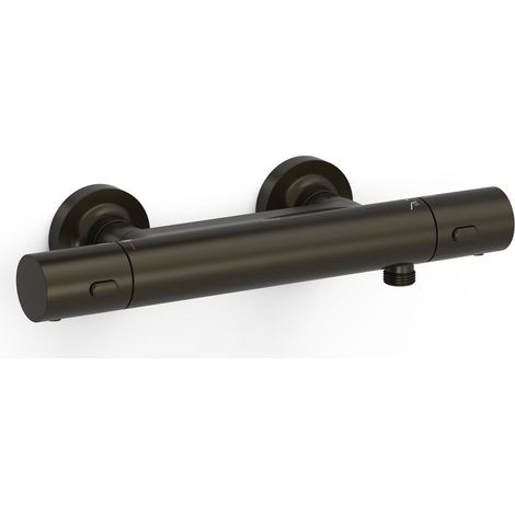 TRES 19016402KMB OVER-WALL Grifo Termostático Mural Over-Wall Ducha Color Negro Bronce - ref: 19016402KMB