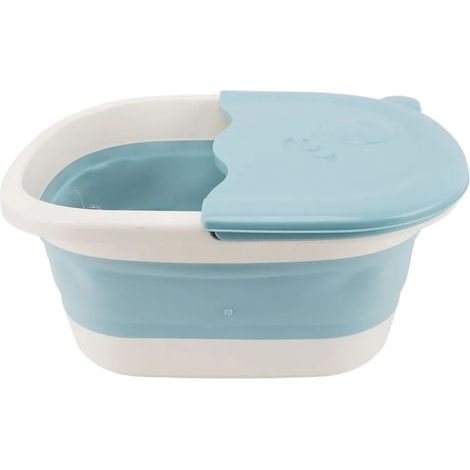 Bain de pieds pliable pour enfants, baignoire pour les pieds avec points de massage et d'acupression, baignoire pour les pieds pliable multifonctionnelle (1/5)