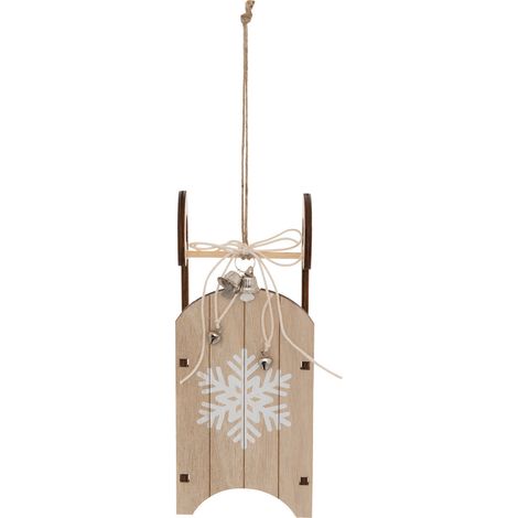 Sujet luge flocon bois H.20cm blanc - Feeric lights & christmas (1/2)