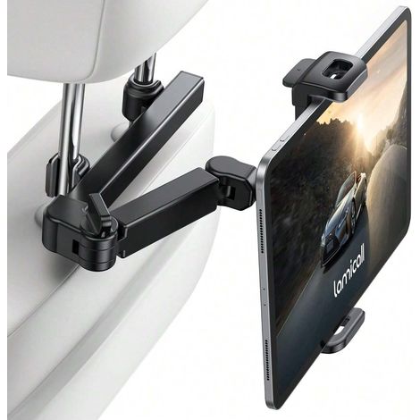 Support réglable pour tête de voiture et tablette, support pour siège arrière adapté aux tablettes de 4 à 11 pouces, pour voyages sur route - Rouge/1pc Multicolore (1/4)