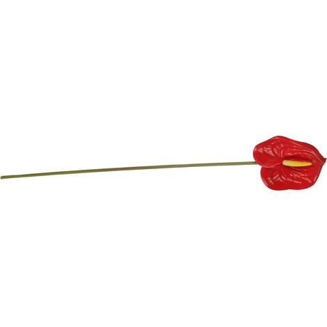 3D-gedruckte Miniatur-Anthurien-/Palmenfigur, ideal zur Dekoration des Wohnzimmers, mit einem künstlichen Strauß aus rosa Flamingos und Friedenslilien. (1/5)