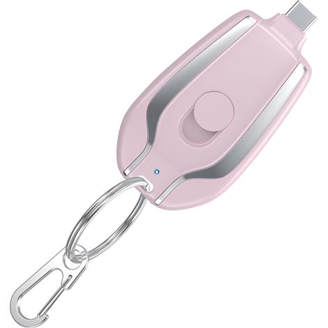 Porte-clés batterie externe - Interface Huawei (Type-C) [Rose princesse - 1500 mAh]