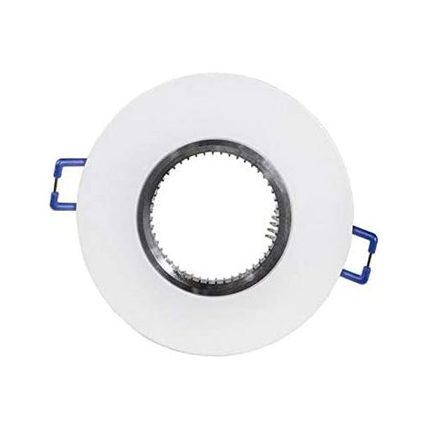 Porta faretto ad incasso per cartongesso a soffitto supporto tondo per faretti foro 60 mm bianco