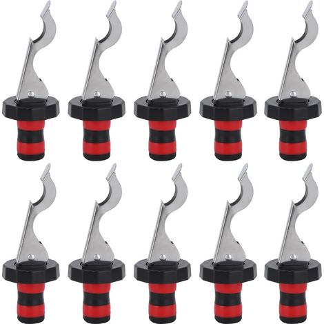 10 Bouchons à Vin en Silicone avec Bouchon Manuel pour Bouteilles de Vin Rouge, Bouchon Sous Vide pour Boissons, Lot de 10 Pièces