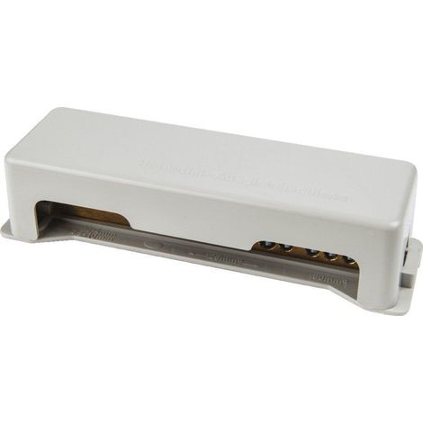 Piastra equipotenziale 12 morsetti 450v 125a 14x10 mm ottone policarbonato v0 elettrocanali ec890021
