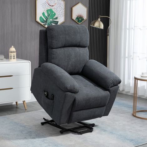 Fauteuil massage aide debout Fauteuil assistance debout 8 moteurs à vibration Y compris télécommande - Couleur: Gris (1/4)
