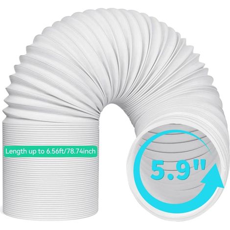 Tuyau d'échappement portable pour climatiseur : pièce d'échappement universelle de rechange pour climatiseur Qoosea de 15,2 cm de diamètre jusqu'à 2 m dans le sens contraire des aiguilles d'une montre (1/5)