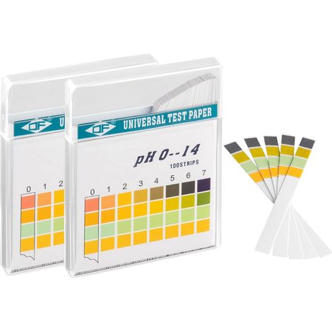 200 strisce reattive per il pH, cartina tornasole, intervallo di misura 0-14, cartina indicatrice universale, test di acidità per acquari e acqua potabile