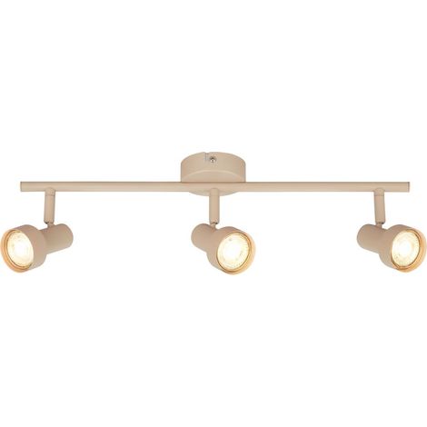 Briloner Deckenlampe Schwenkbar 47,5cm GU10 Fassung max. 9W 3-flammig Beige - Deckenstrahler Wohnzimmer Flur Küche Büro