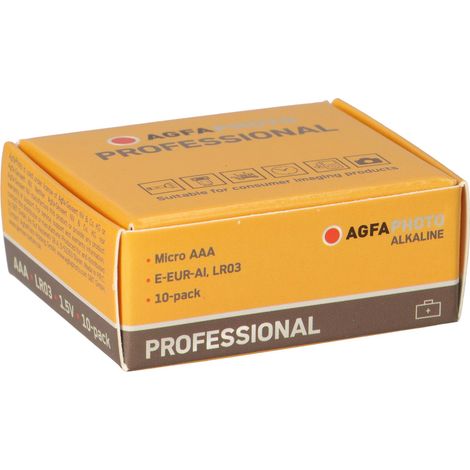 AgfaPhoto Professional Micro (AAA)-Batterie Alkali-Mangan 1.5 V 10 St. (1/5)