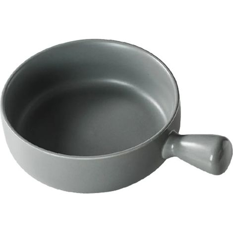 Plat à soupe en céramique, compatible micro-ondes et four, avec poignée, résistant à la chaleur, facile à nettoyer, compatible lave-vaisselle, petit bol à soupe pour soupe à l'oignon (1/5)