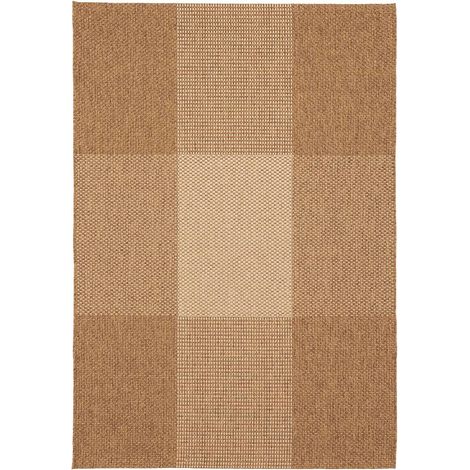 Tapis de Terrasse et Salon en Polypropylène Résistant aux Intempéries Naturel 120 x 170 cm - PANGIVO