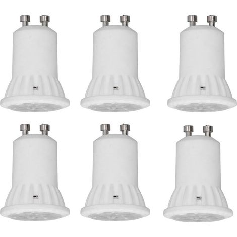 Lot de 6 ampoules LED MR11 en céramique, 4 W, 360 lm, sans UV, angle de diffusion de 120°, culot GU10, éclairage domestique, 220 V CA, lumière chaude 3000 K (1/5)