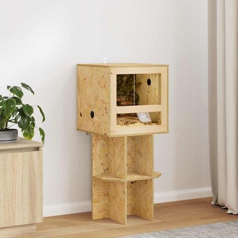Base de Terrarium avec étagère Marron 40 x 40 x 50 cm OSB (1/4)