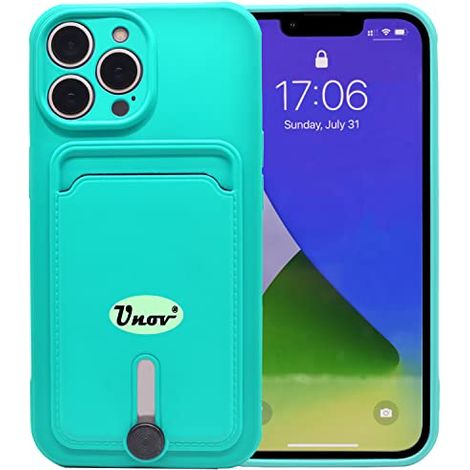 CUSTODIA IN SILICONE PER APPLE IPHONE 12 PRO 6.1" TURCHESE + SLOT PER CARTE (1/5)