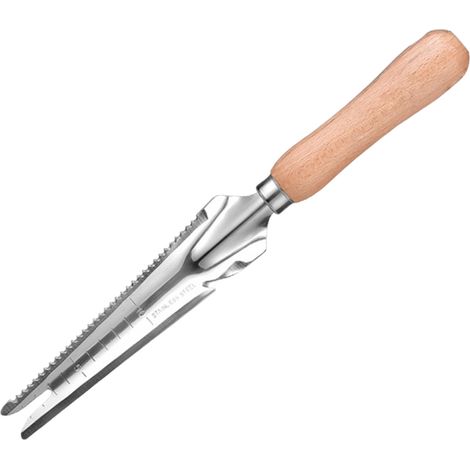 Weeding Shovel - Stainless Steel Blade - Ergonomic Wooden Handle - For Transplanting Digging Weeding - 1 Piece (1/5)