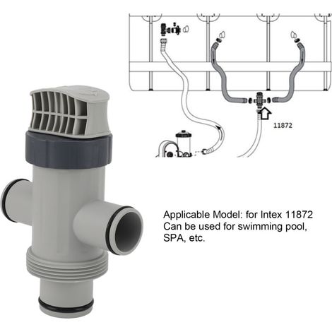 Raccord de Plomberie Double Split pour Intex 11872 - Kit de Maintenance de Pompe pour Piscine Hors-Sol (1/5)