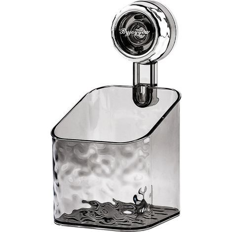 Étagère de douche à ventouses amovibles, sans perçage, étagère de salle de bain transparente, étagère de rangement (1/5)