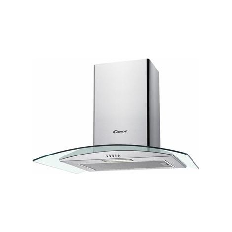 Candy – Hotte décorative murale 60 cm inox brossé – Débit d'air 456 m³/h – 3 vitesses – Éclairage LED – Niveau sonore 56 dB – Filtre à charbon inclus (1/5)