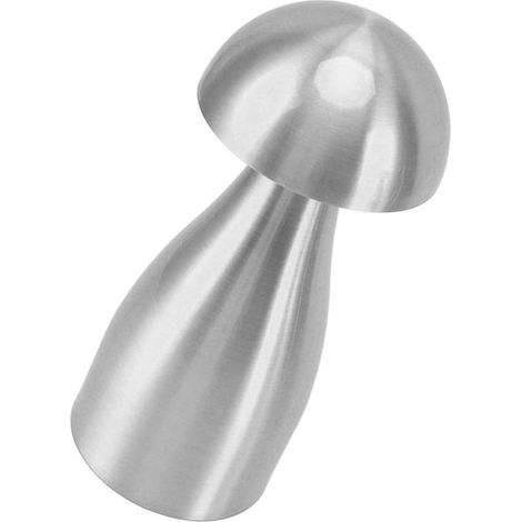 Lampe de table champignon en métal, dimmable, décorative, veilleuse sans fil rechargeable, lampe de chevet pour enfants, barre d'allaitement, argentée (1/5)