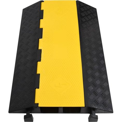 Rampe de protection de câble avec 2 canaux 90 cm caoutchouc