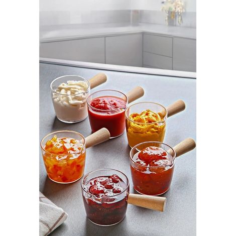 Set di tazze Set 100% Acrilico Trasparente Wooden