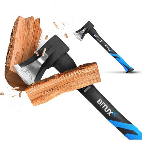Spaltaxt Spaltbeil Axt Holzspalter 1000 g mit Fiberglasschaft für Garten Forst und Wald (1/2)