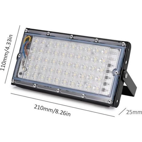 Projecteur LED - - 50W - Aluminium - Blanc froid - 4500LM (1/4)