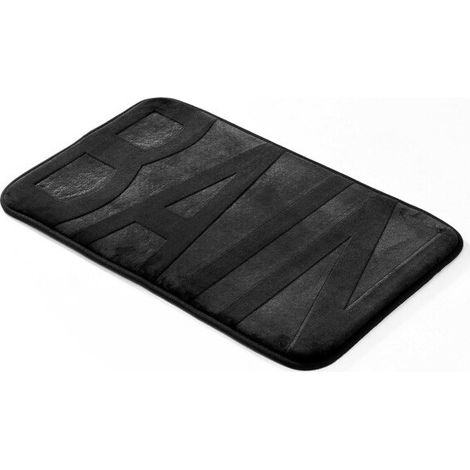 Tapis De Bain Microfibre "relief" 45x75cm Noir (1/5)