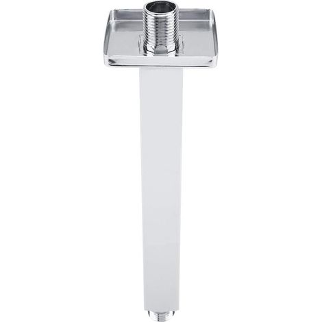 Bras de douche supérieur carré en acier inoxydable, fixation murale pour pommeau de douche de plafond de salle de bain (20 cm) (1/5)